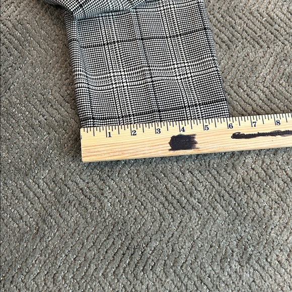 Marella Plaid Slim Ankle Pants Black White Houndstooth Stretch Trousers Sz 4 - Picture 13 of 13